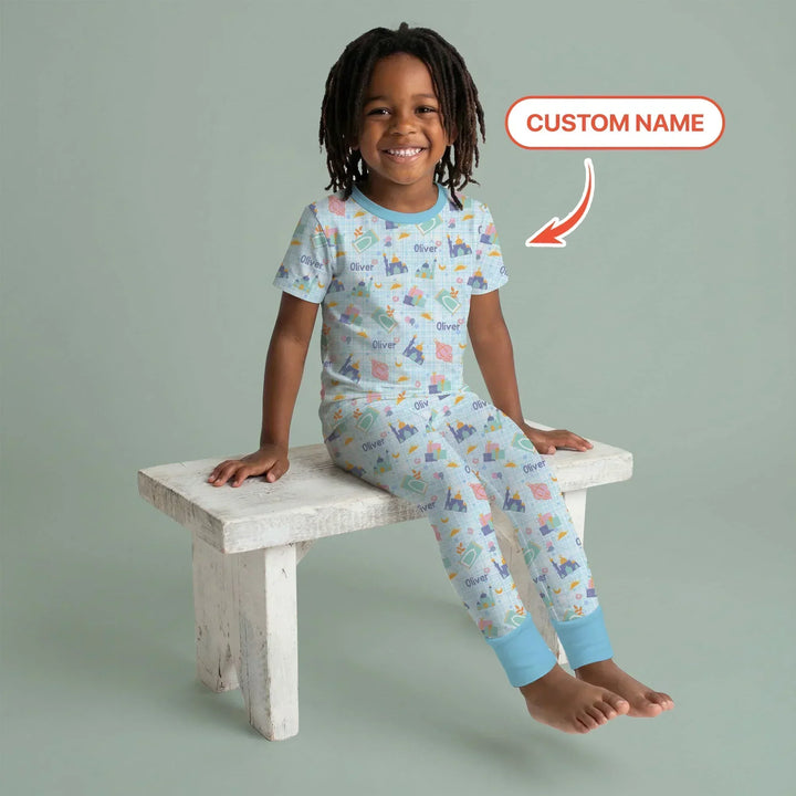 Zweiteiliges, kurzärmliges Pyjama-Set mit Marienkäfern