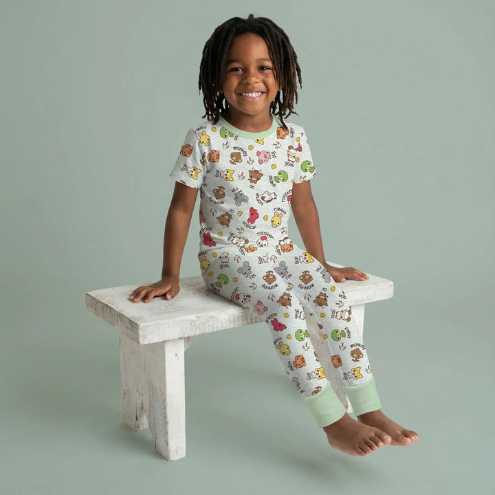 Zweiteiliges, kurzärmliges Pyjama-Set mit Marienkäfern