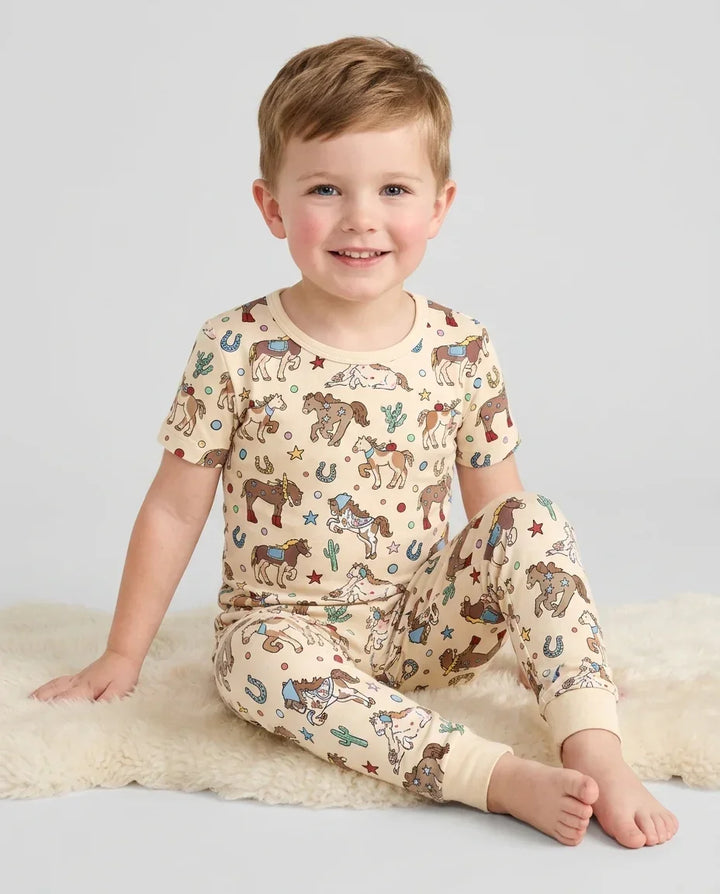 Zweiteiliges, kurzärmliges Pyjama-Set mit Marienkäfern
