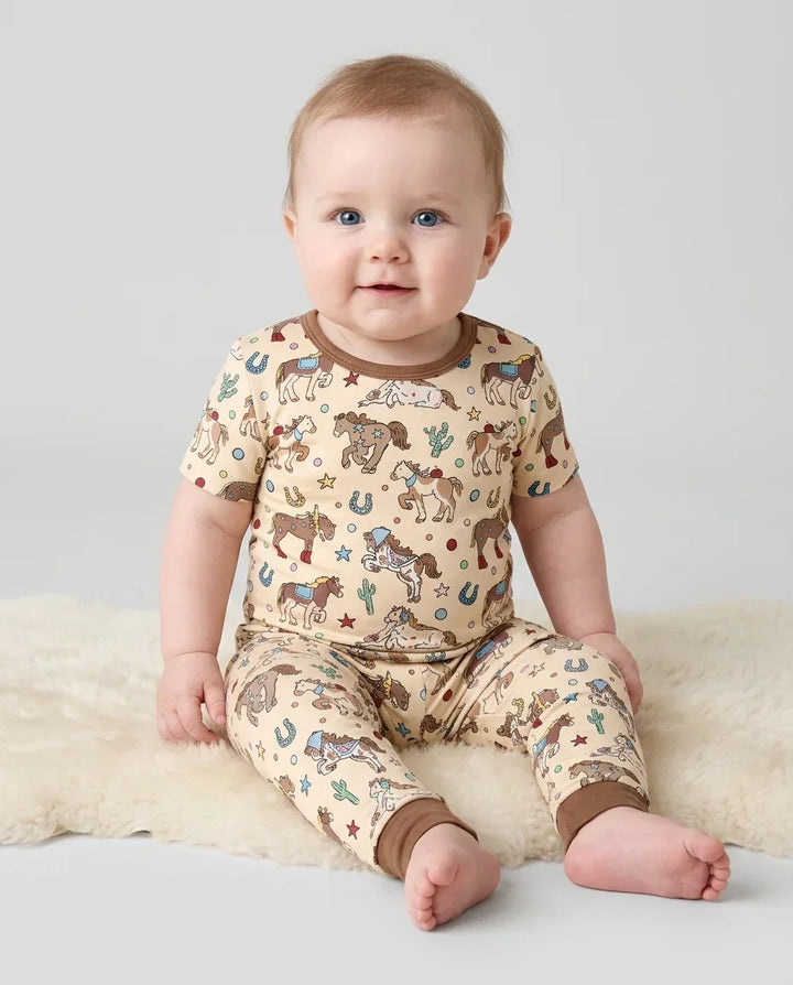 Zweiteiliges, kurzärmliges Pyjama-Set mit Marienkäfern