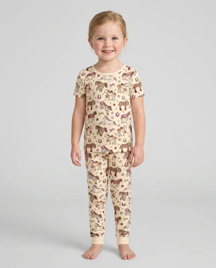 Zweiteiliges, kurzärmliges Pyjama-Set mit Marienkäfern