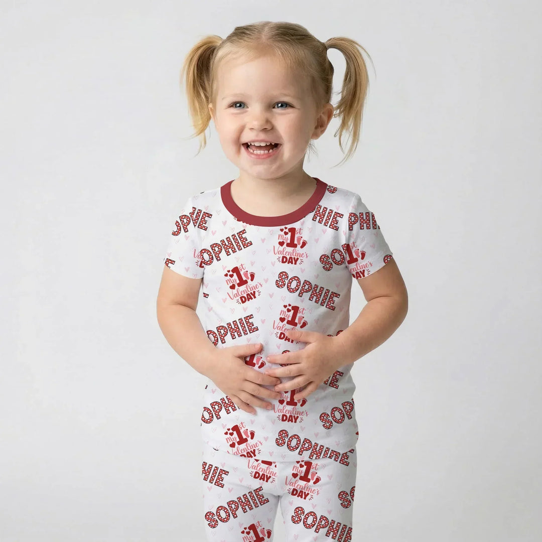 Zweiteiliges, kurzärmliges Pyjama-Set mit Marienkäfern