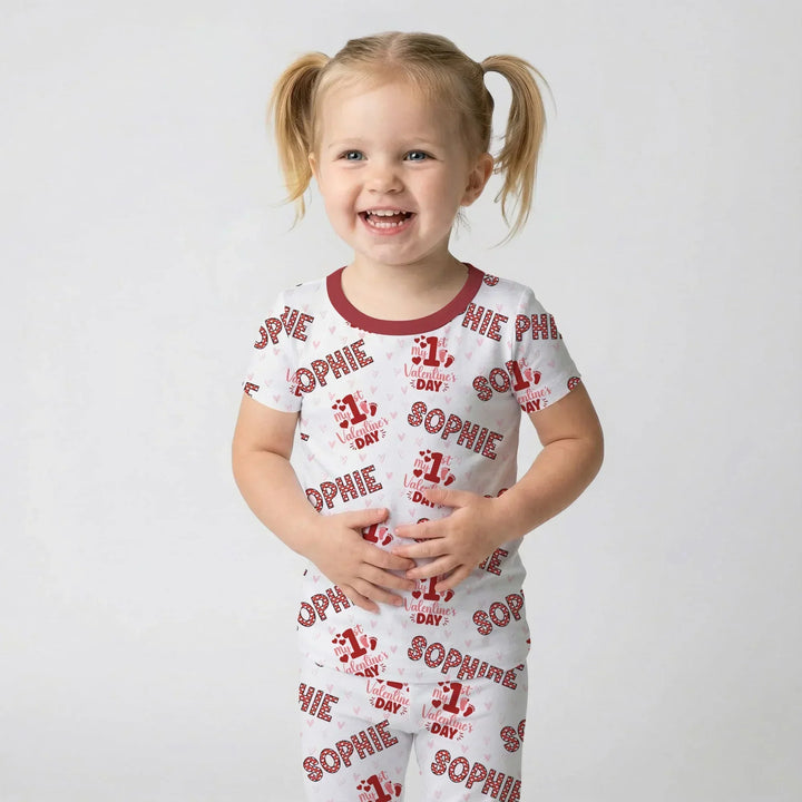 Zweiteiliges, kurzärmliges Pyjama-Set mit Marienkäfern