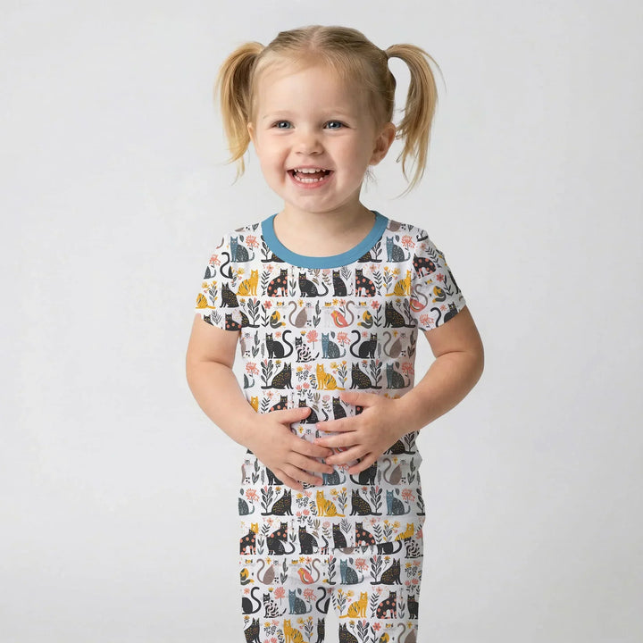 Zweiteiliges, kurzärmliges Pyjama-Set mit Marienkäfern