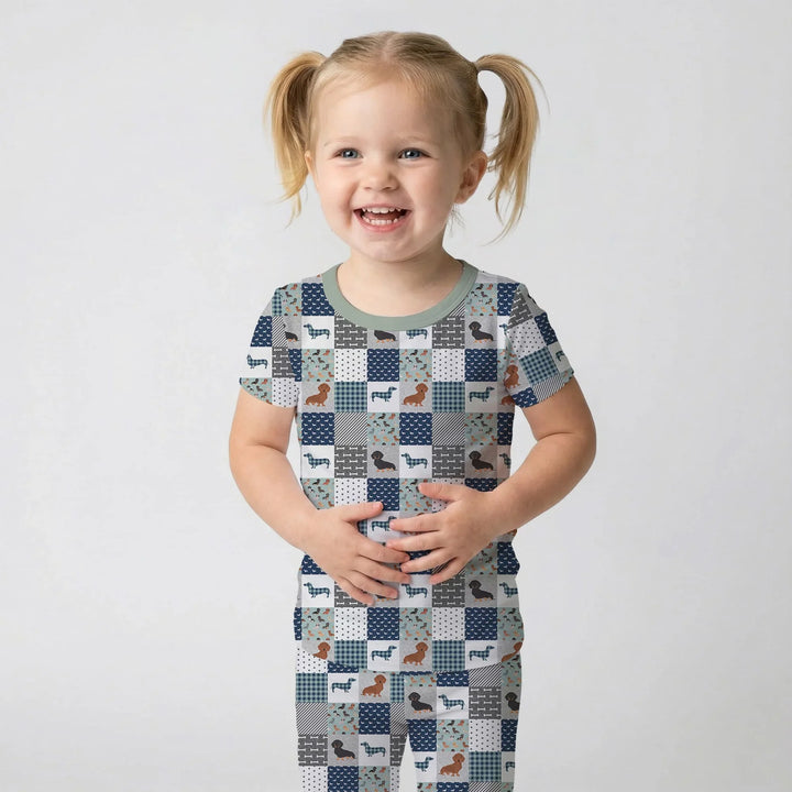Zweiteiliges, kurzärmliges Pyjama-Set mit Marienkäfern