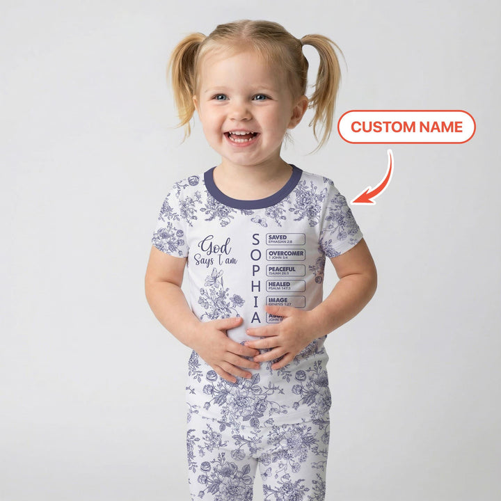 Zweiteiliges, kurzärmliges Pyjama-Set mit Marienkäfern