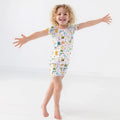 Islamic Alphabet Bamboo Two Piece Short Sleeve Shorts Pajama Set