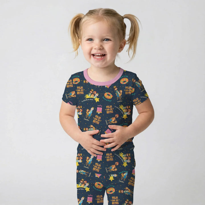 Zweiteiliges, kurzärmliges Pyjama-Set mit Marienkäfern