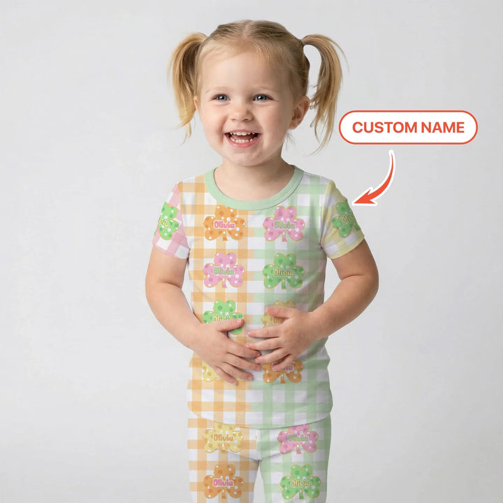 Zweiteiliges, kurzärmliges Pyjama-Set mit Marienkäfern