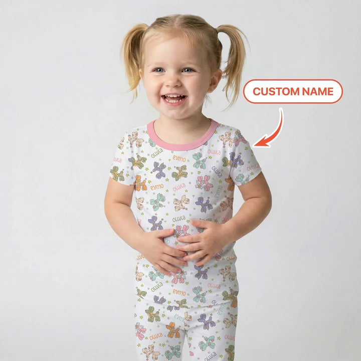 Zweiteiliges, kurzärmliges Pyjama-Set mit Marienkäfern
