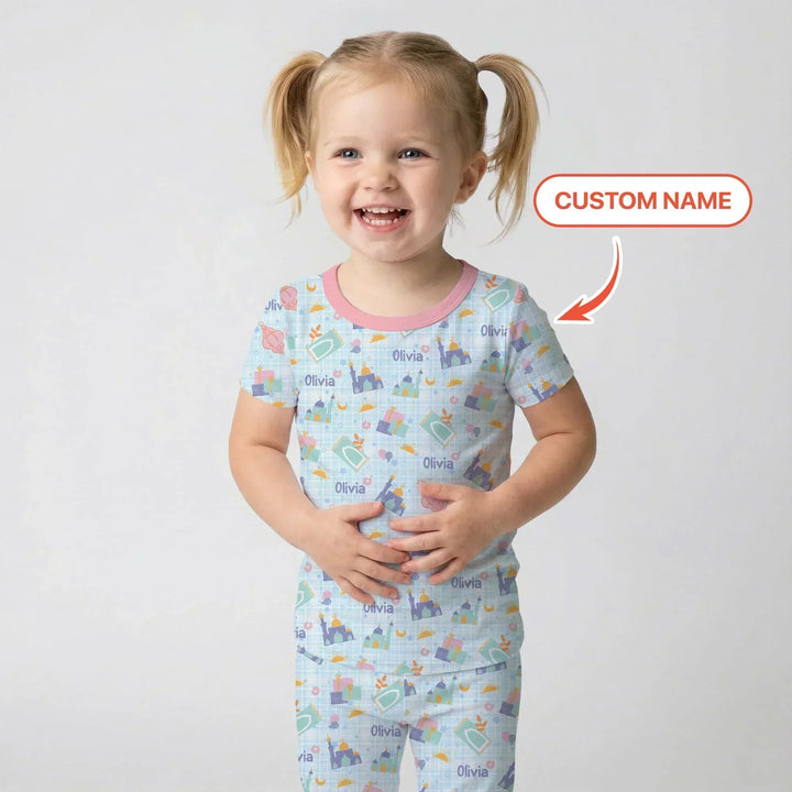 Zweiteiliges, kurzärmliges Pyjama-Set mit Marienkäfern