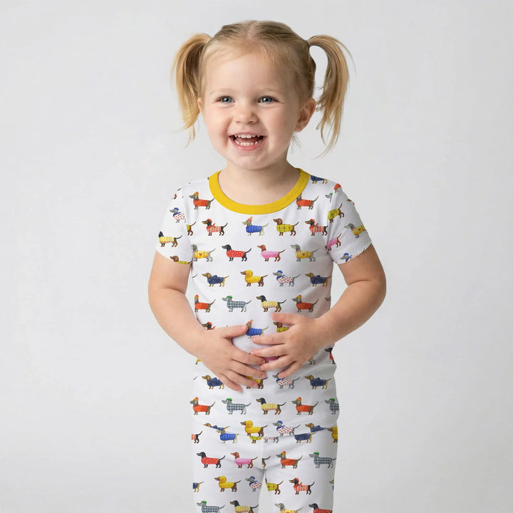 Zweiteiliges, kurzärmliges Pyjama-Set mit Marienkäfern