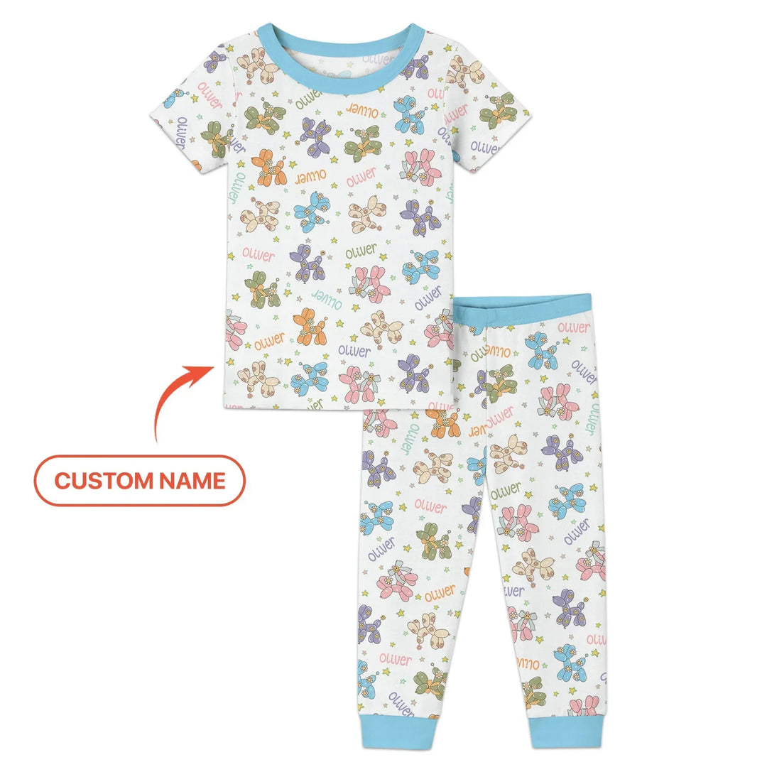 Zweiteiliges, kurzärmliges Pyjama-Set mit Marienkäfern