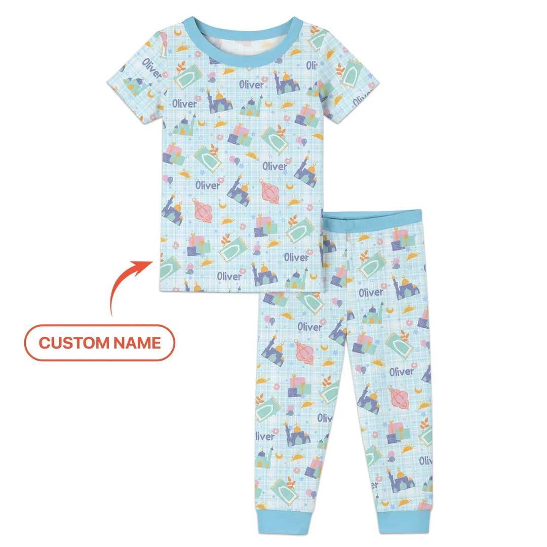 Zweiteiliges, kurzärmliges Pyjama-Set mit Marienkäfern