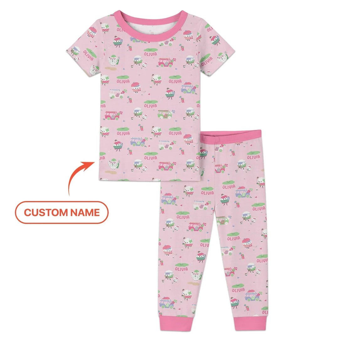 Zweiteiliges, kurzärmliges Pyjama-Set mit Marienkäfern