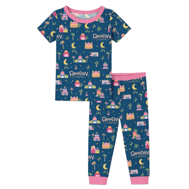Zweiteiliges, kurzärmliges Pyjama-Set mit Marienkäfern