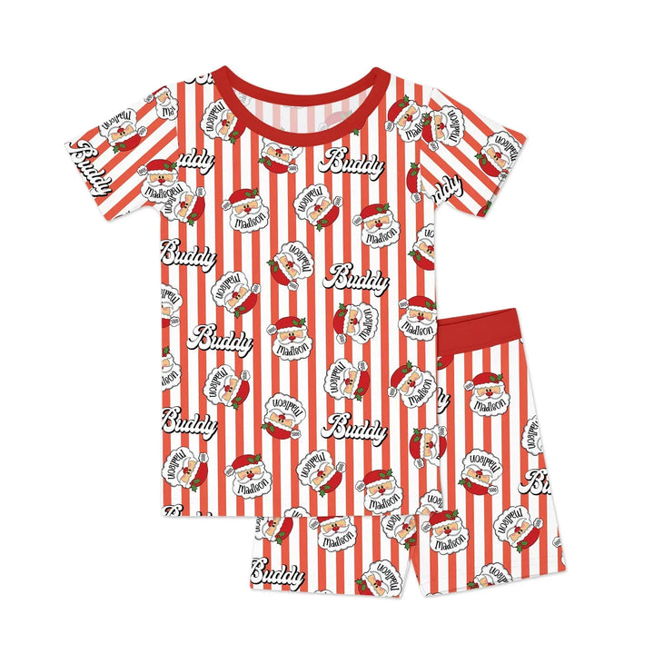 Zweiteiliges Pyjama-Set mit kurzen Ärmeln und Shorts im Sommer-Design