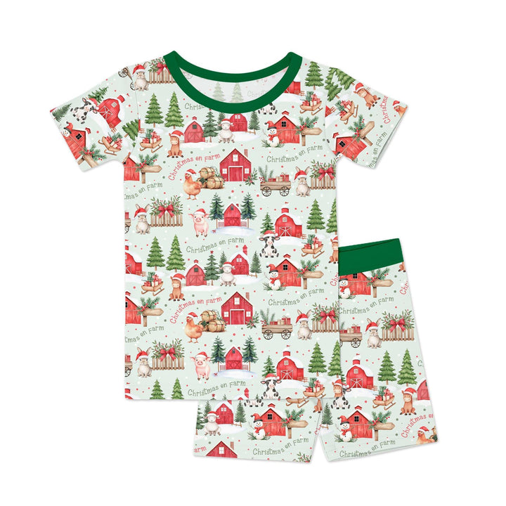 Template Zweiteiliges Pyjama-Set mit kurzen Ärmeln und Shorts
