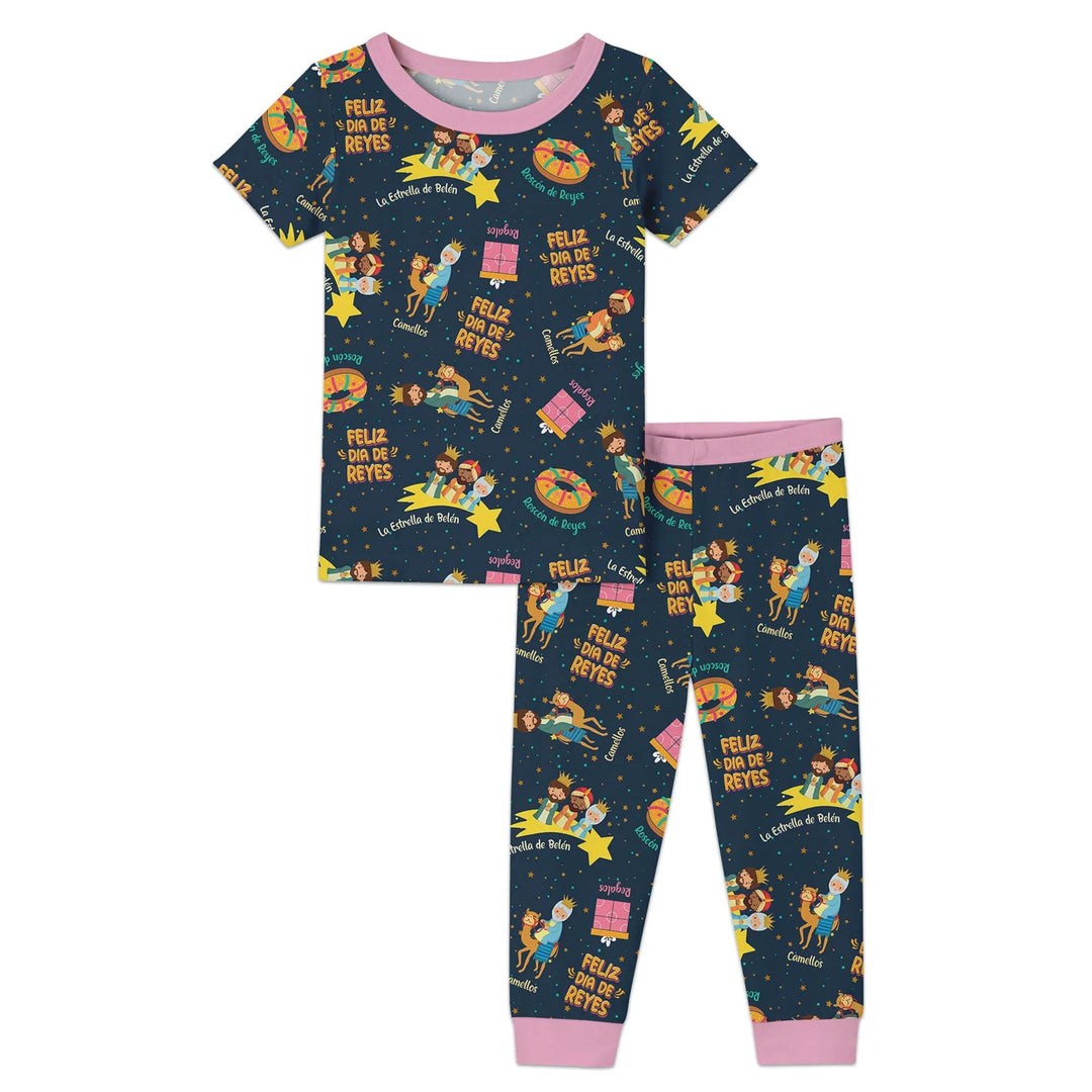 Zweiteiliges, kurzärmliges Pyjama-Set mit Marienkäfern