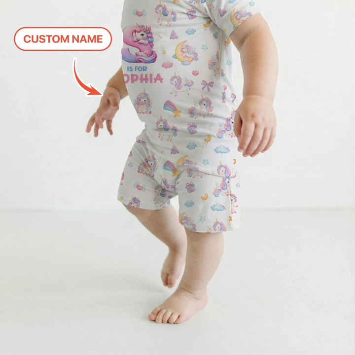 Zweiteiliges Pyjama-Set mit kurzen Ärmeln und Shorts im Sommer-Design