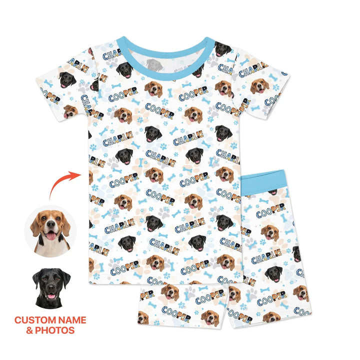 Zweiteiliges Pyjama-Set mit kurzen Ärmeln und Shorts im Sommer-Design