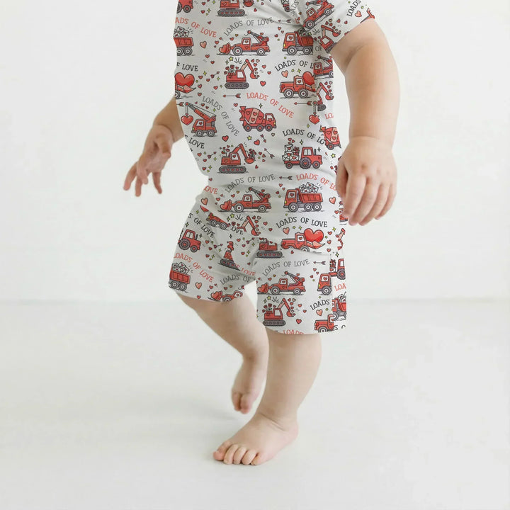 Template Zweiteiliges Pyjama-Set mit kurzen Ärmeln und Shorts