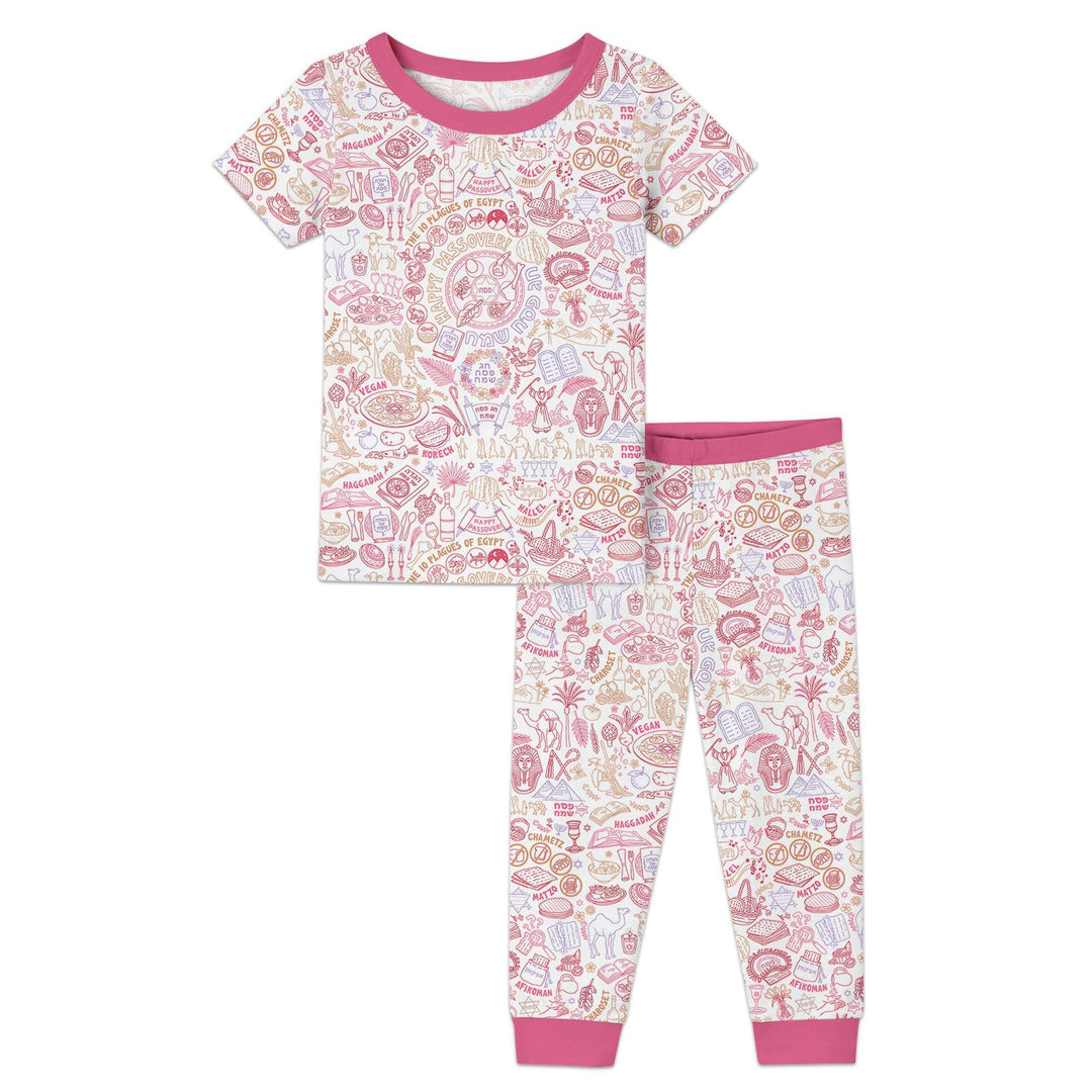 Zweiteiliges, kurzärmliges Pyjama-Set mit Marienkäfern