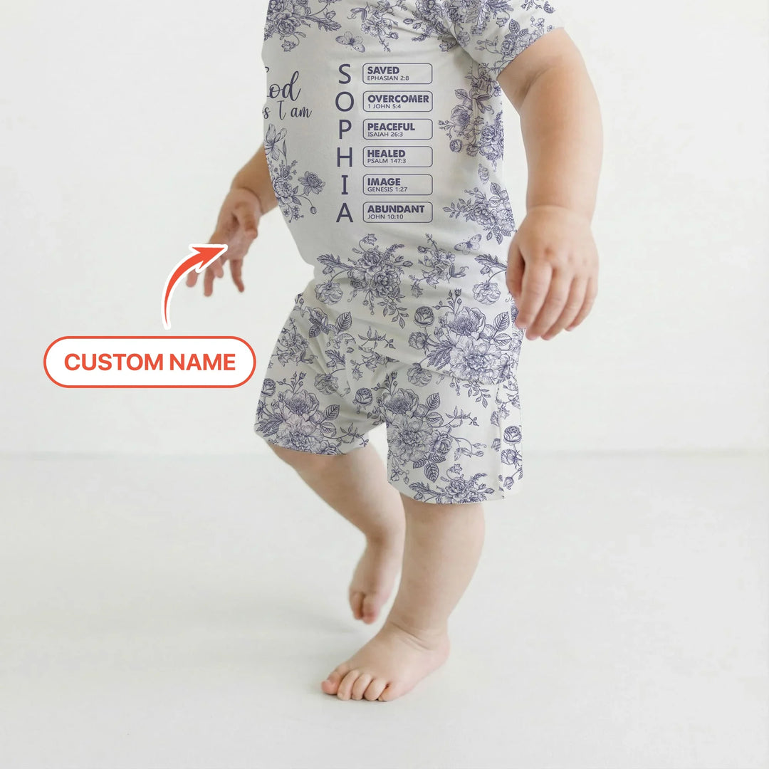 Zweiteiliges Pyjama-Set mit kurzen Ärmeln und Shorts im Sommer-Design