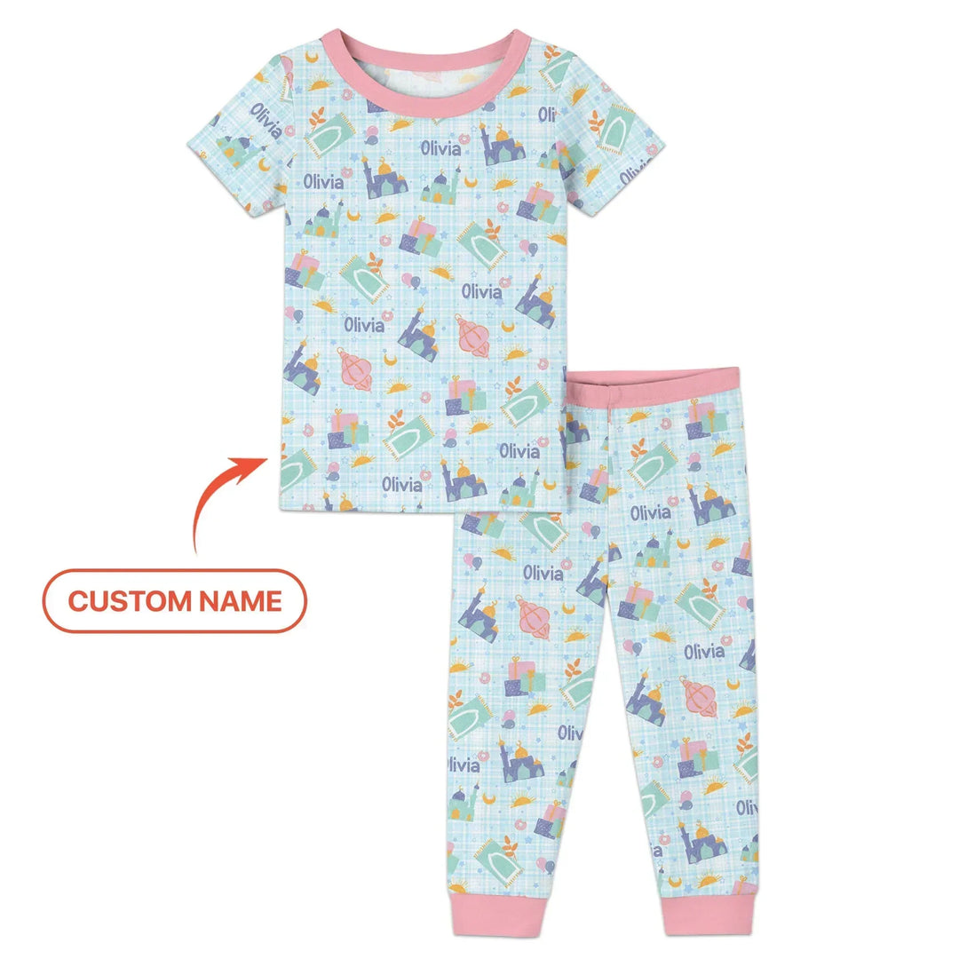 Zweiteiliges, kurzärmliges Pyjama-Set mit Marienkäfern