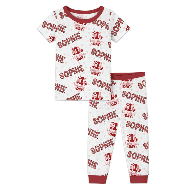 Zweiteiliges, kurzärmliges Pyjama-Set mit Marienkäfern