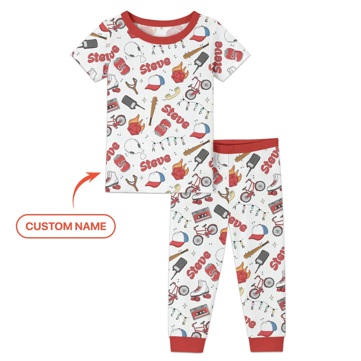 Zweiteiliges, kurzärmliges Pyjama-Set mit Marienkäfern