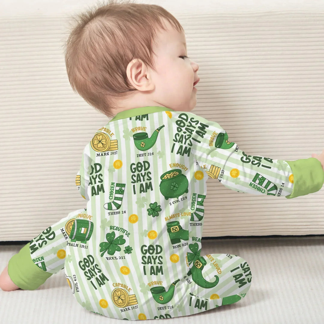 God Says I Am - Lucky & Loved Bamboo Convertible Zippy
