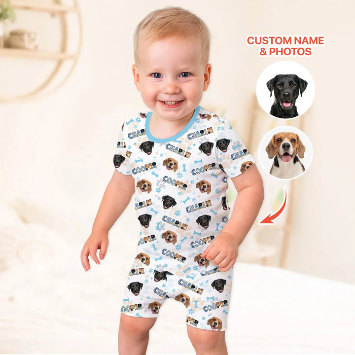 Zweiteiliges Pyjama-Set mit kurzen Ärmeln und Shorts im Sommer-Design
