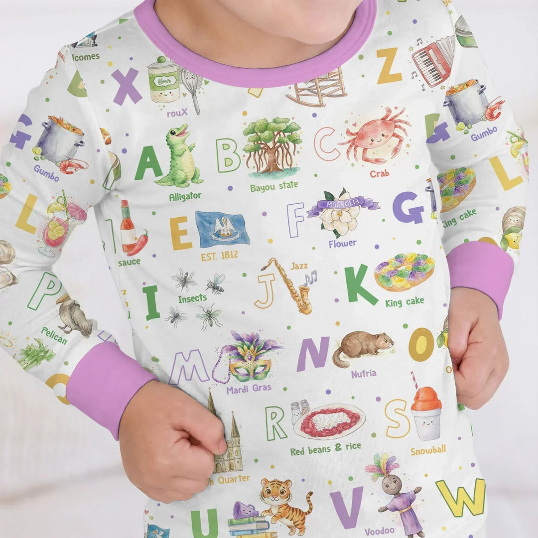 Zweiteiliges Langarm-Pyjama-Set mit Sommerfrüchten