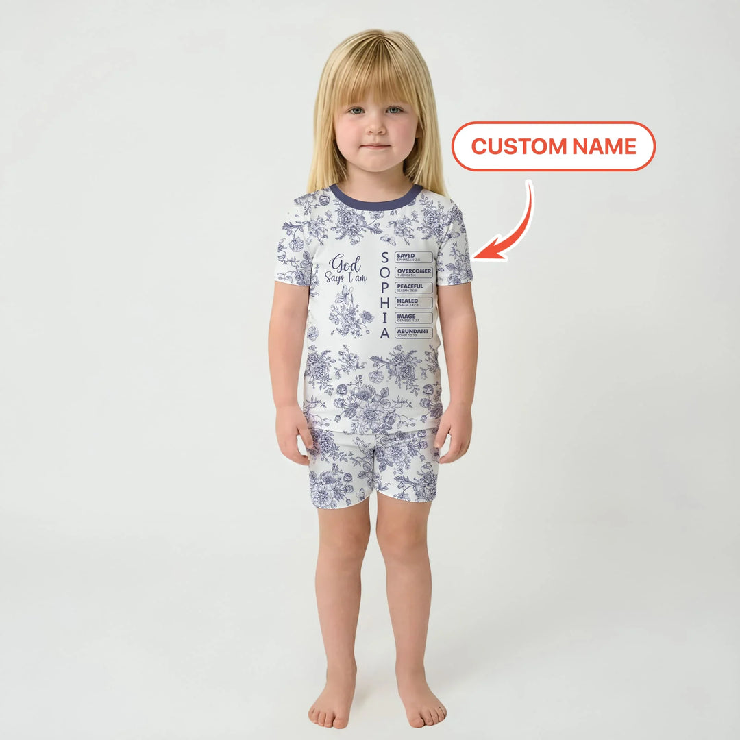 Zweiteiliges Pyjama-Set mit kurzen Ärmeln und Shorts im Sommer-Design