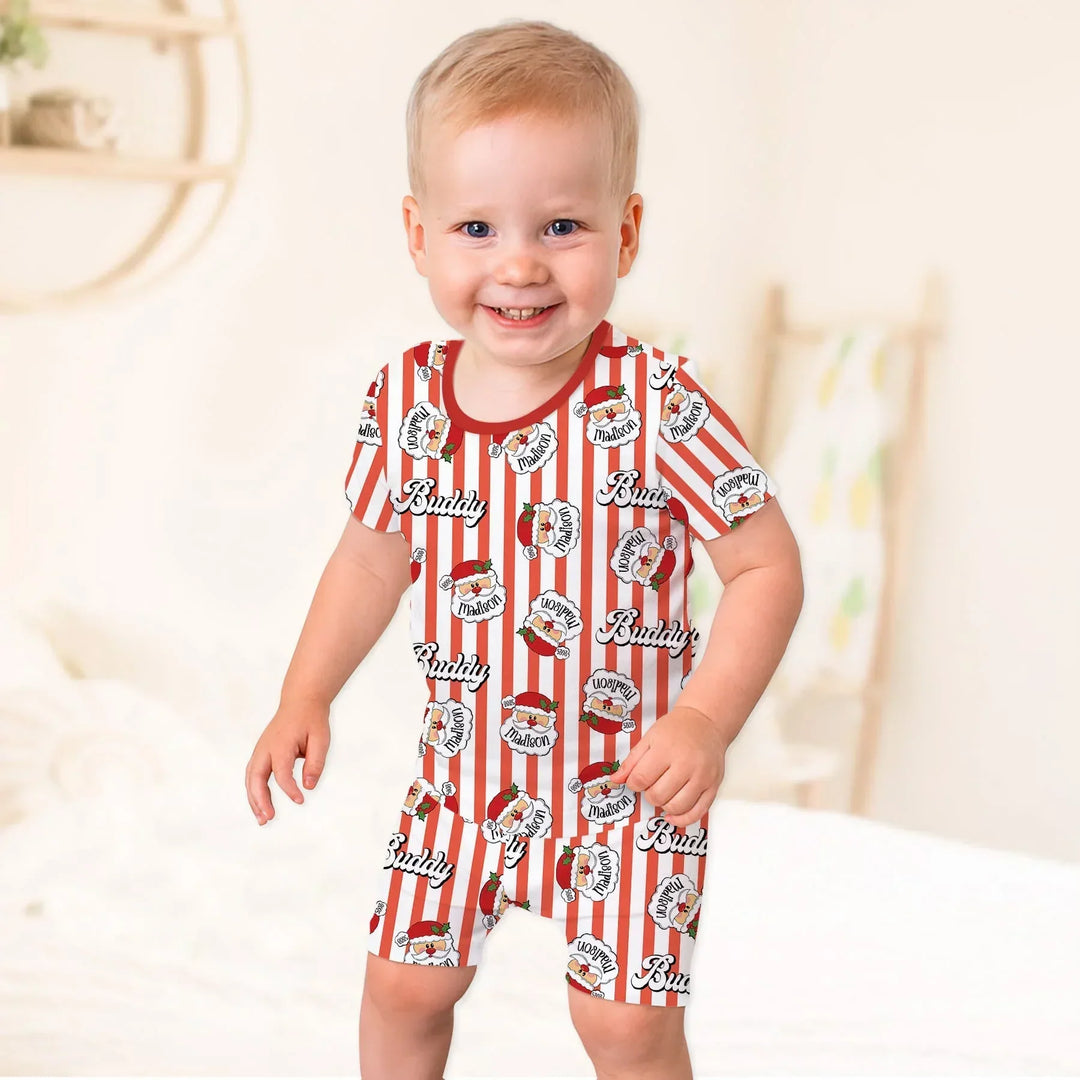 Zweiteiliges Pyjama-Set mit kurzen Ärmeln und Shorts im Sommer-Design