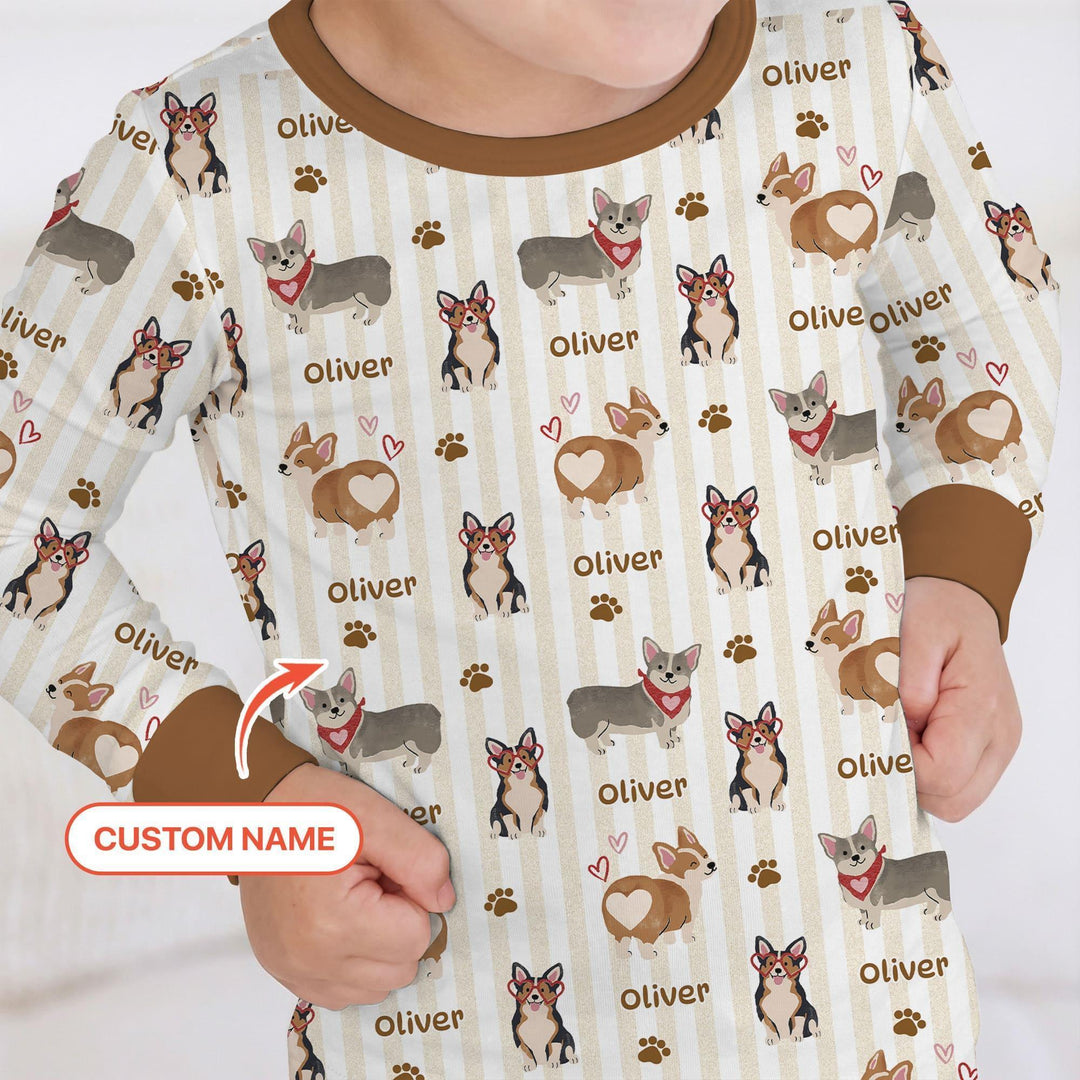 Zweiteiliges Langarm-Pyjama-Set mit Sommerfrüchten