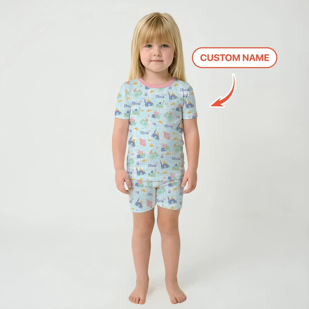 Ramadan and Eid Bamboo Two Piece Short Sleeve Shorts Pajama Set