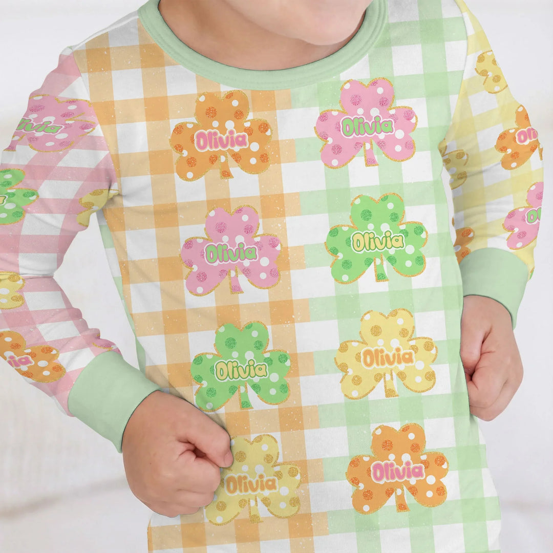 Zweiteiliges Langarm-Pyjama-Set mit Sommerfrüchten