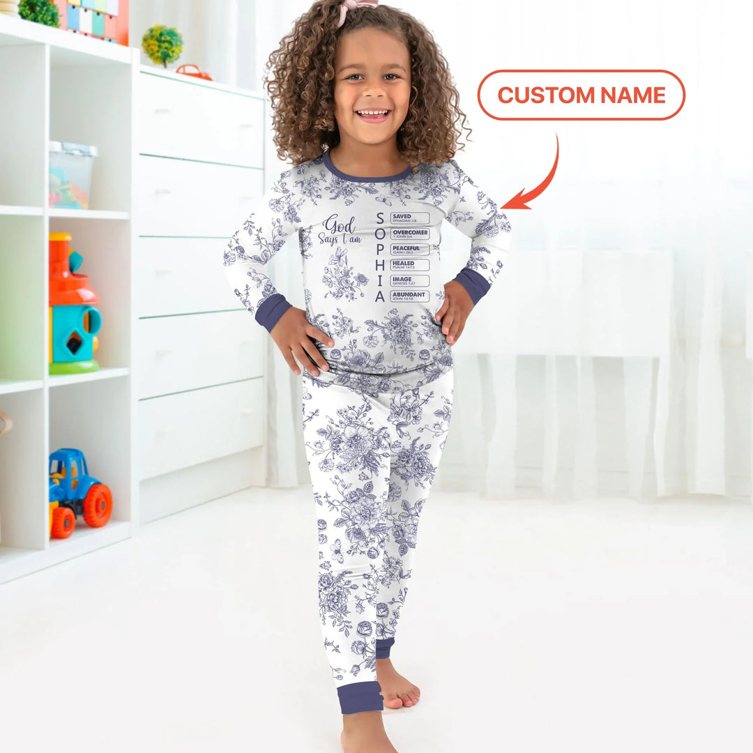 Zweiteiliges Langarm-Pyjama-Set mit Sommerfrüchten