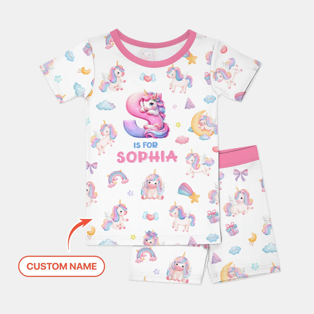 Zweiteiliges Pyjama-Set mit kurzen Ärmeln und Shorts im Sommer-Design