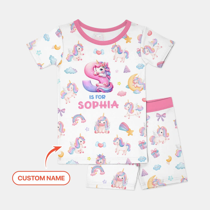 Zweiteiliges Pyjama-Set mit kurzen Ärmeln und Shorts im Sommer-Design