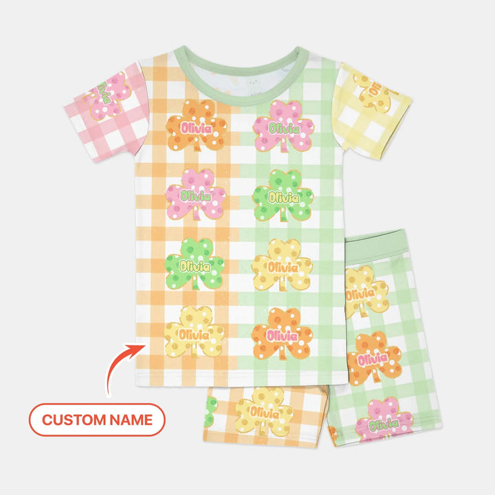 Zweiteiliges Pyjama-Set mit kurzen Ärmeln und Shorts im Sommer-Design