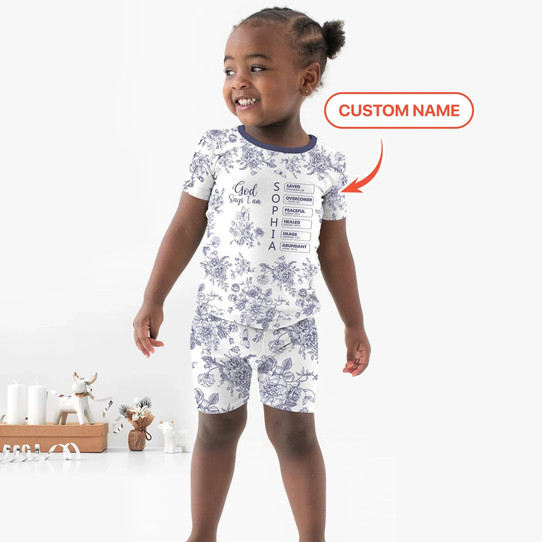 Zweiteiliges Pyjama-Set mit kurzen Ärmeln und Shorts im Sommer-Design