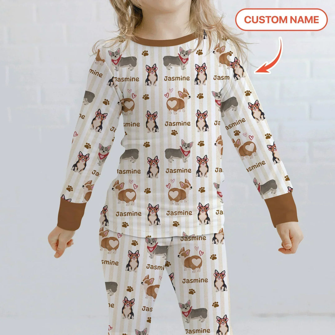 Zweiteiliges Langarm-Pyjama-Set mit Sommerfrüchten