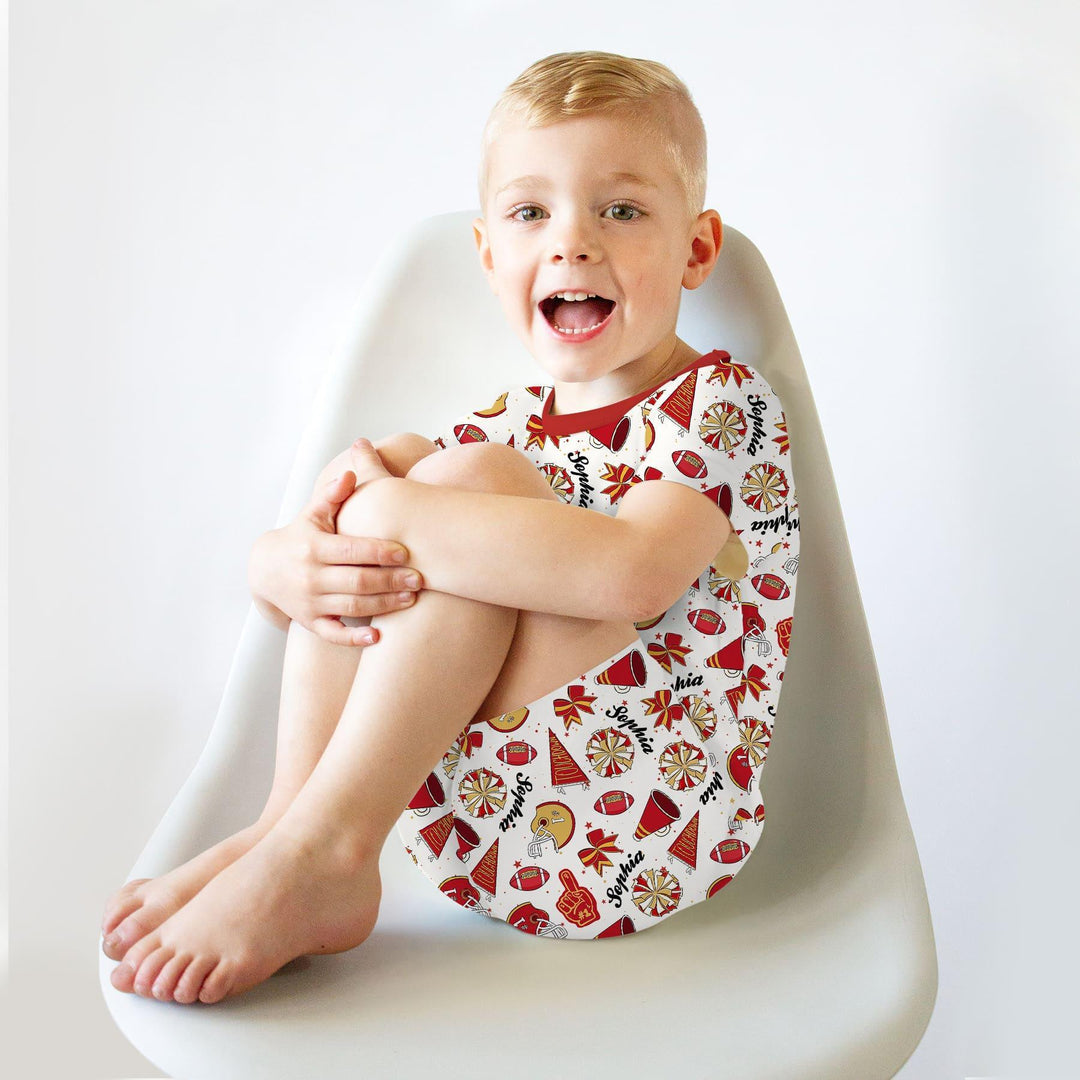 Zweiteiliges Pyjama-Set mit kurzen Ärmeln und Shorts im Sommer-Design