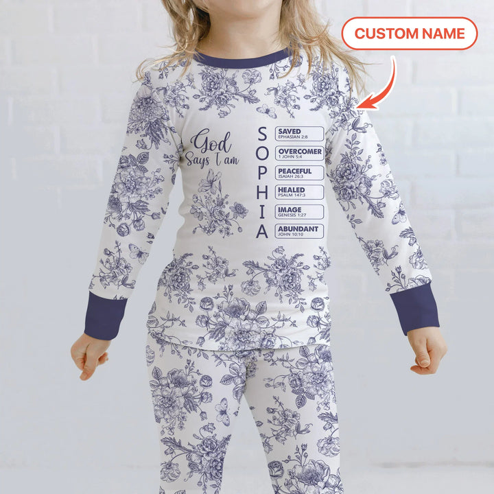 Zweiteiliges Langarm-Pyjama-Set mit Sommerfrüchten