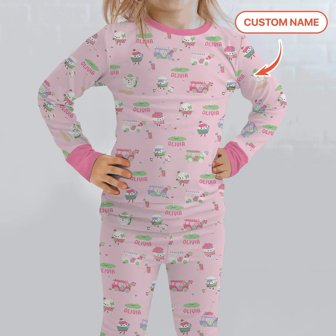 Zweiteiliges Langarm-Pyjama-Set mit Sommerfrüchten