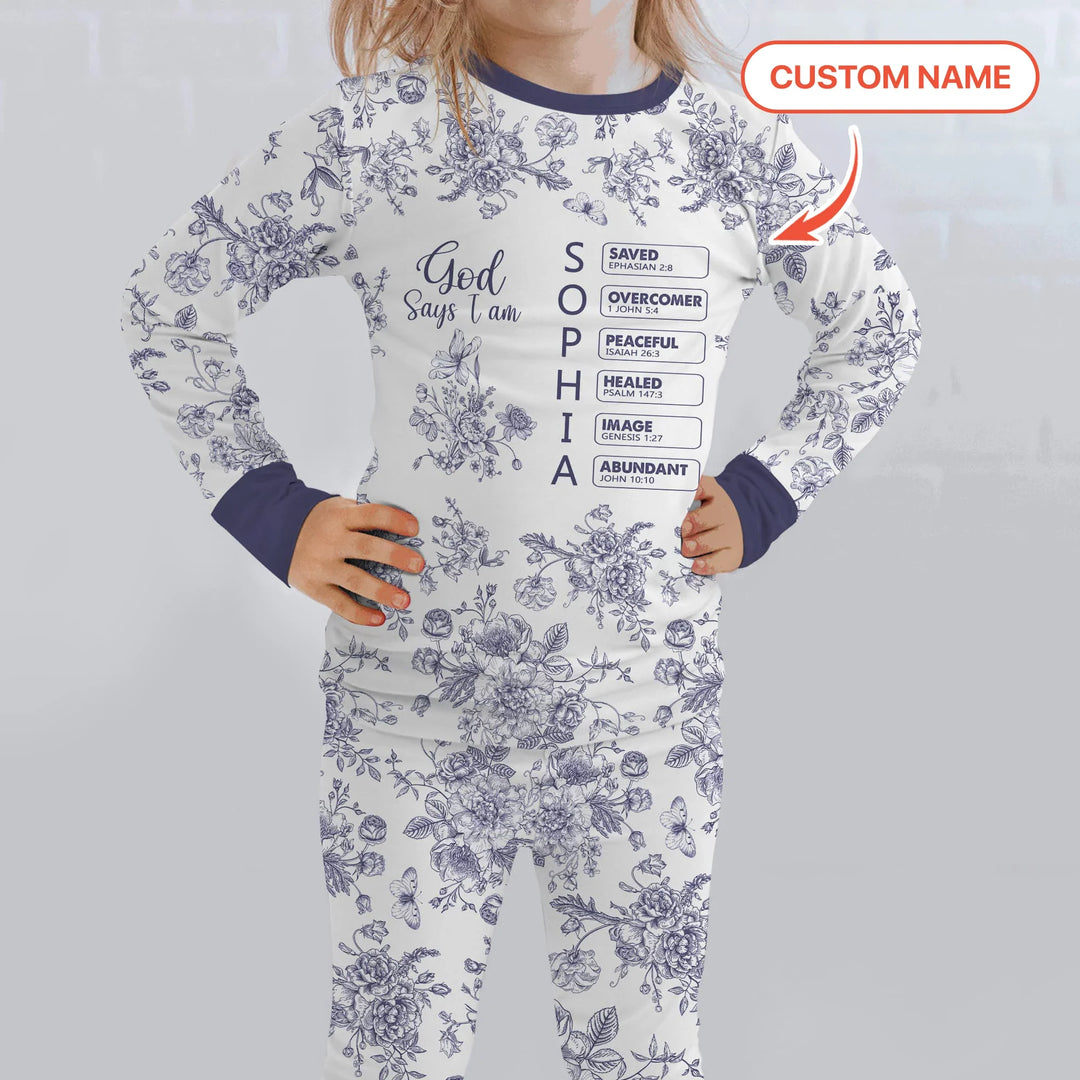 Zweiteiliges Langarm-Pyjama-Set mit Sommerfrüchten