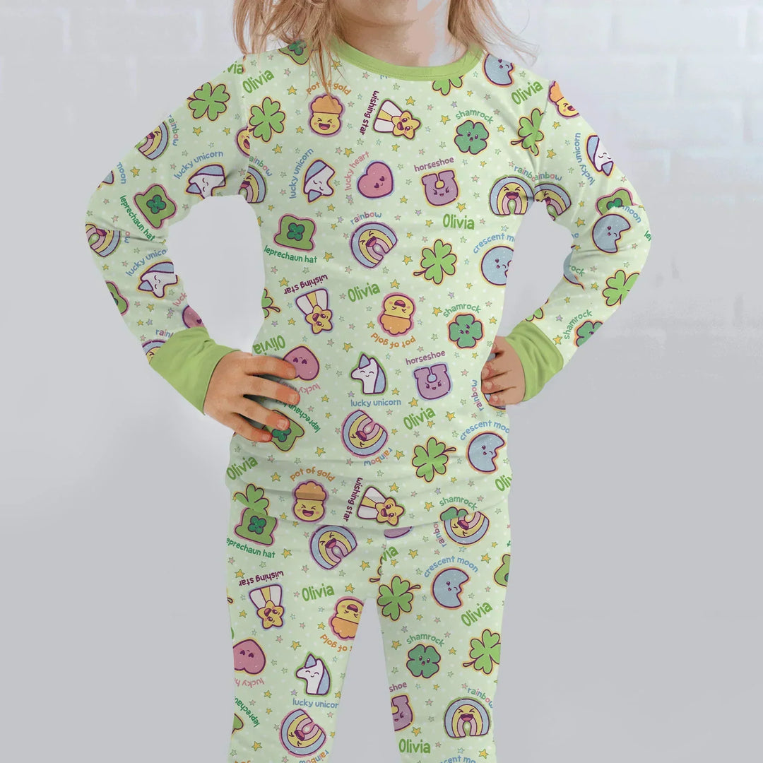 Lucky Charm Bamboo Two Piece Long Sleeve Pajama Set
